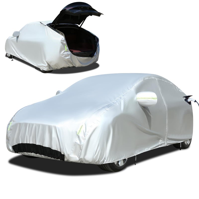 Tecoom Tesla Model Y Car Cover - Dustproof, Windproof, Snow & UV Protection with Charge Port Opening