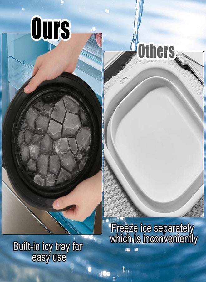 TRIVOT Ice Face Bowl Collapsible with Built-In Tray Silicone, Face Ice Bowl for Facial Ice Bath, Cold Plunge Skin Care Tub For Unisex (Multicolor) - Image 4
