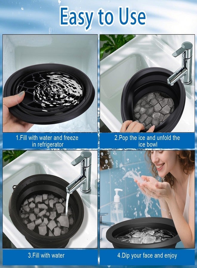 TRIVOT Ice Face Bowl Collapsible with Built-In Tray Silicone, Face Ice Bowl for Facial Ice Bath, Cold Plunge Skin Care Tub For Unisex (Multicolor) - Image 5