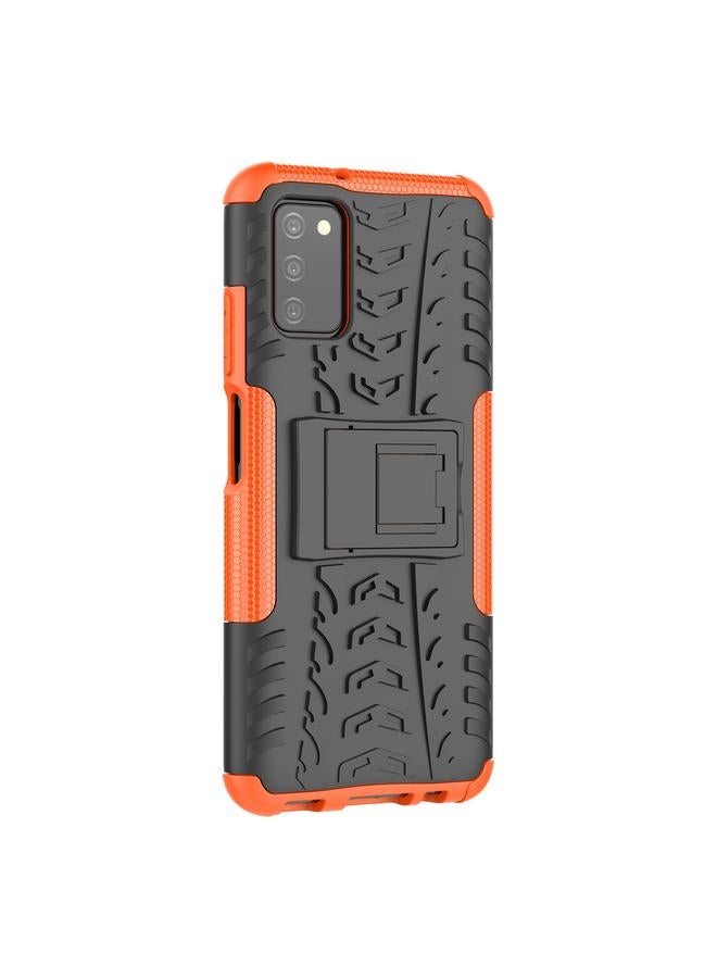 S-TOP Case For Samsung Galaxy A03S 166mm Tire Texture Shockproof TPU+PC Protective Case with Holder - Image 3
