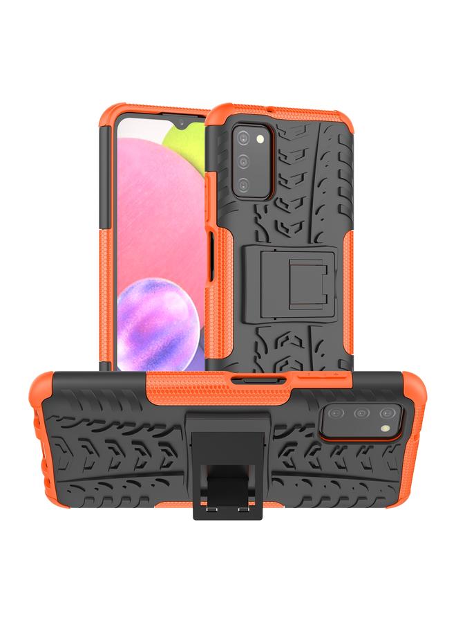 S-TOP Case For Samsung Galaxy A03S 166mm Tire Texture Shockproof TPU+PC Protective Case with Holder - Image 1