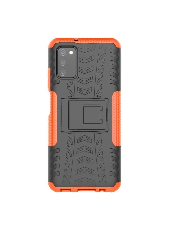 S-TOP Case For Samsung Galaxy A03S 166mm Tire Texture Shockproof TPU+PC Protective Case with Holder - Image 2