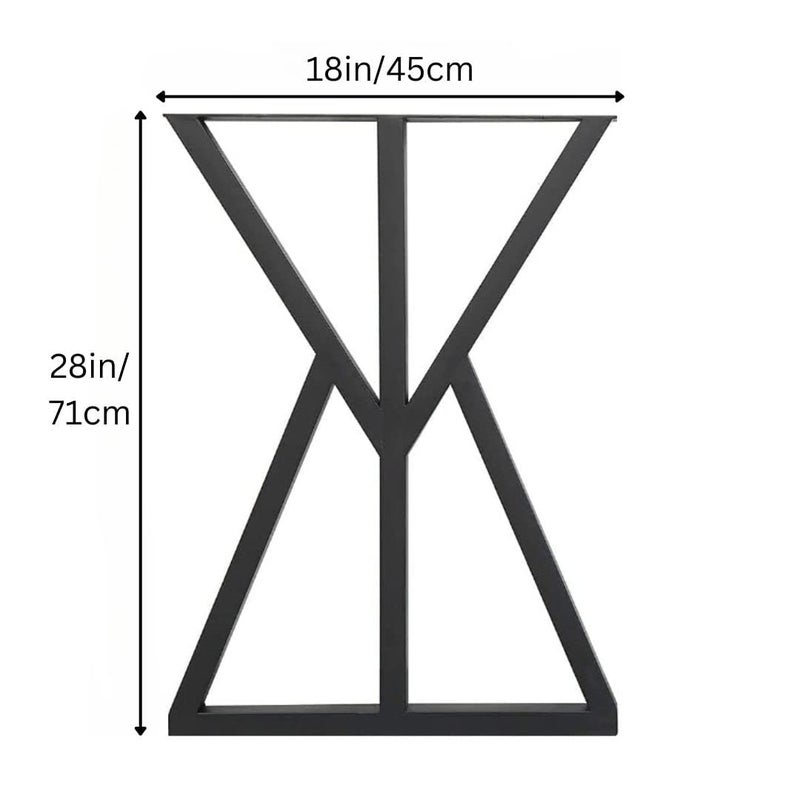Dcloud Dcloud Furniture Legs Modern Heavy Duty Tall Black Metal Iron Desk Legs RiserBench Furniture Legs for Coffee Table Dining Legs Set of 2 2007X  - Image 3