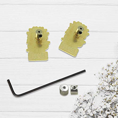 Aulufft 120 Pcs Pin Locks Pin Backs Locking Clasp Bulk with Wrench, Aulufft Locking Pin Keepers Backs Locking Clasp Sliver 6 x 5 mm - Image 5