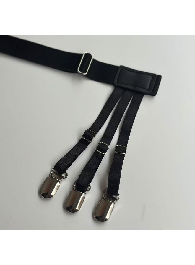 Adjustable Shirt Stays Garters - Non-Slip Inner Pads, Metal Clasps, Elastic Straps - Perfect for Formal & Casual Wear, Men & Women - Image 2