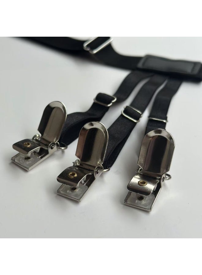 Adjustable Shirt Stays Garters - Non-Slip Inner Pads, Metal Clasps, Elastic Straps - Perfect for Formal & Casual Wear, Men & Women - Image 4