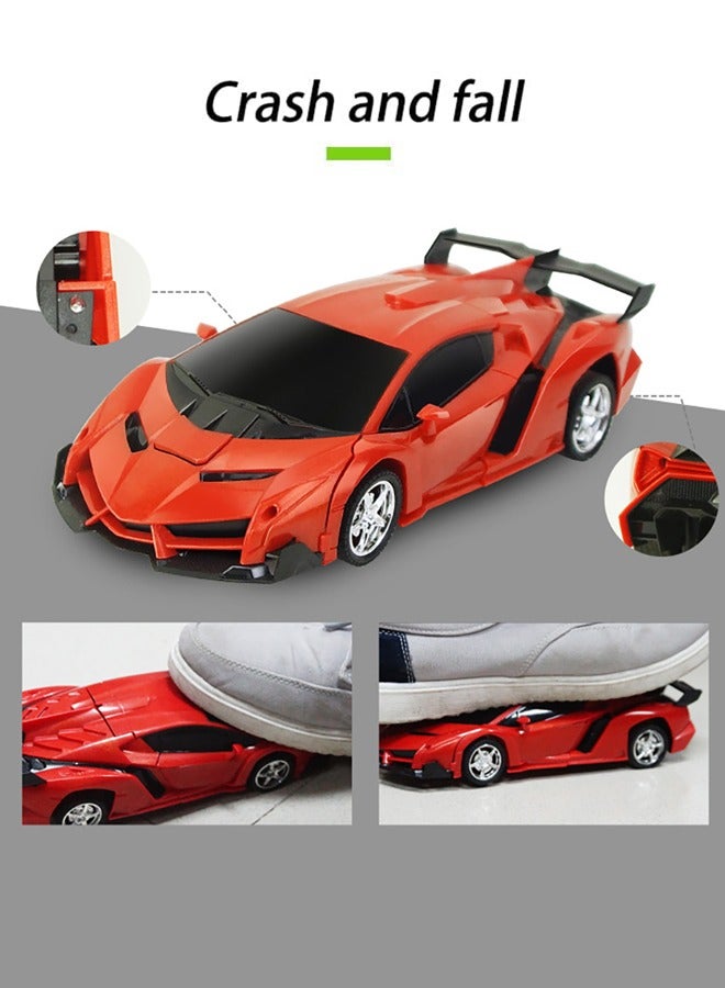 روبوت متحول لسيارة RC، لعبة روبوت سيارة RC مع زر واحد للتحول وانجراف دوران 360 درجة، ألعاب أطفال للأولاد والبنات - Image 2