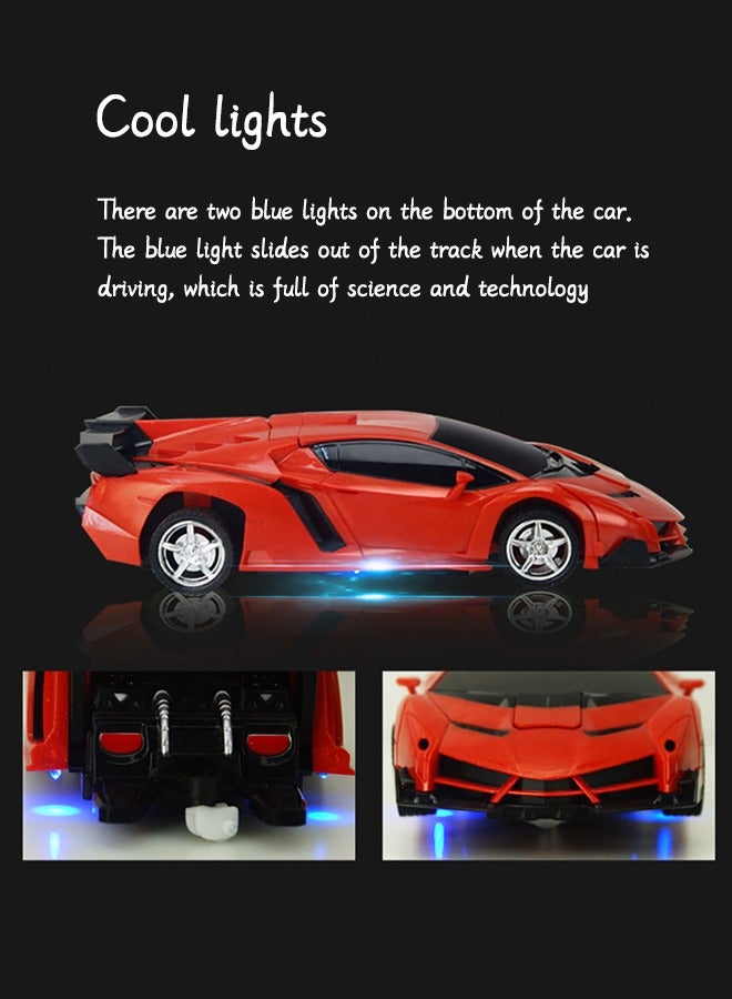 روبوت متحول لسيارة RC، لعبة روبوت سيارة RC مع زر واحد للتحول وانجراف دوران 360 درجة، ألعاب أطفال للأولاد والبنات - Image 4