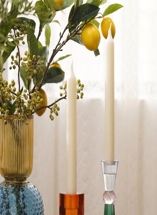 PURE HOME + LIVING شموع بيور هوم + ليفينج المخروطية برائحة اللافندر الأبيض والبابونج، مثالية لتزيين المنزل، وأعياد الميلاد، ورأس السنة، وأعياد الميلاد، وديوالي، وعيد الحب، وديكور المنزل. عبوة من قطعتين - Image 2