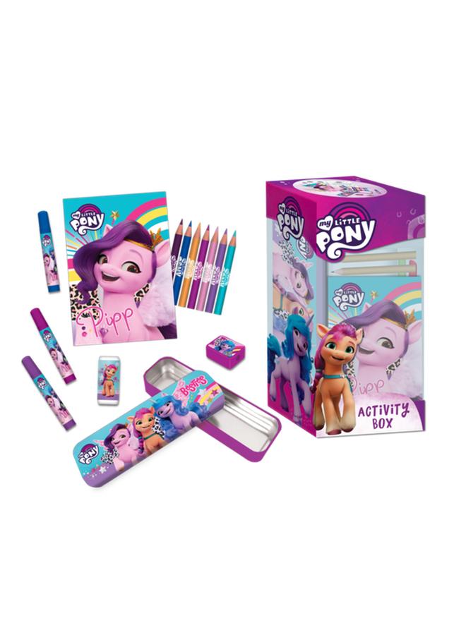 First Kid My Little Pony Kids Activity Box with Metal Pencil Case Multicolor FK-MLP-2204