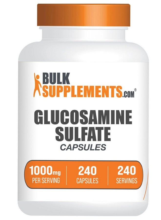 BulkSupplements.com Glucosamine Sulfate Capsules - Glucosamine Supplement, for Joint Support - Glucosamine Sulfate 1000mg, Gluten Free, 1 Capsule per Serving, 240 Capsules (Pack of 1) - Image 1