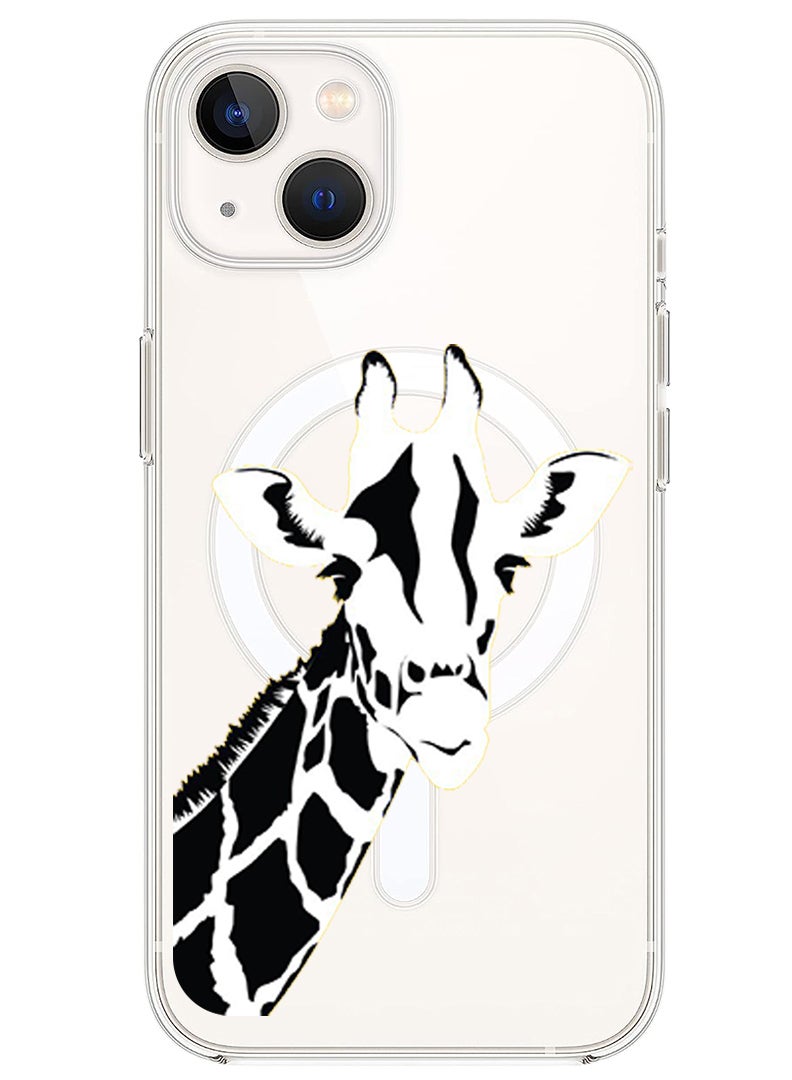 Theodor Magnetic Case for iPhone 13 6.1-inch Compatible with MagSafe Wireless Charging, Shockproof Phone Bumper Cover Giraffe copy - Image 1