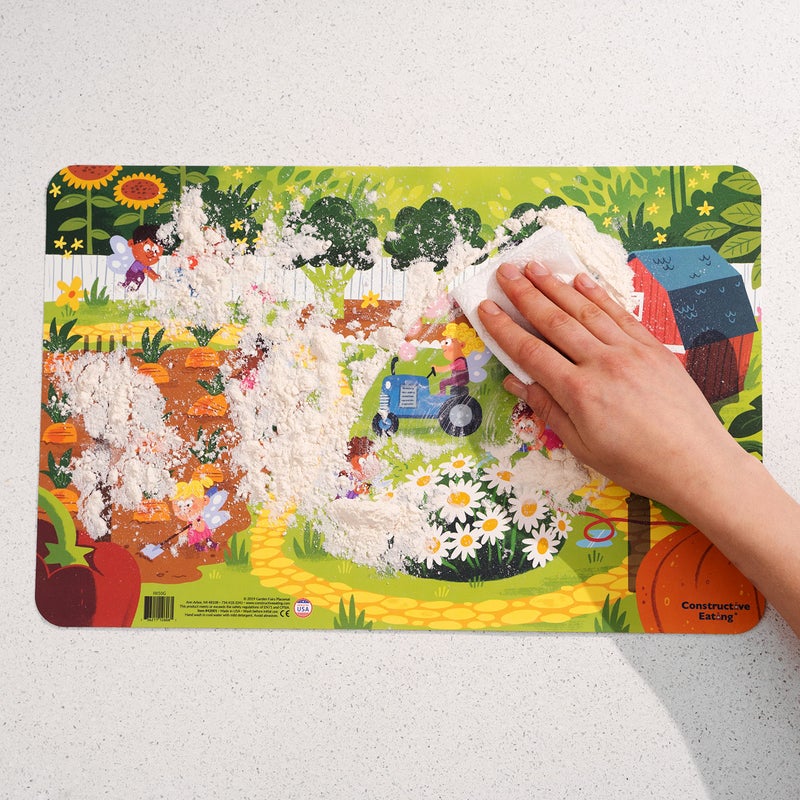 Constructive Eating Garden Fairy Plate, Placemat and Utensil Set - Image 5
