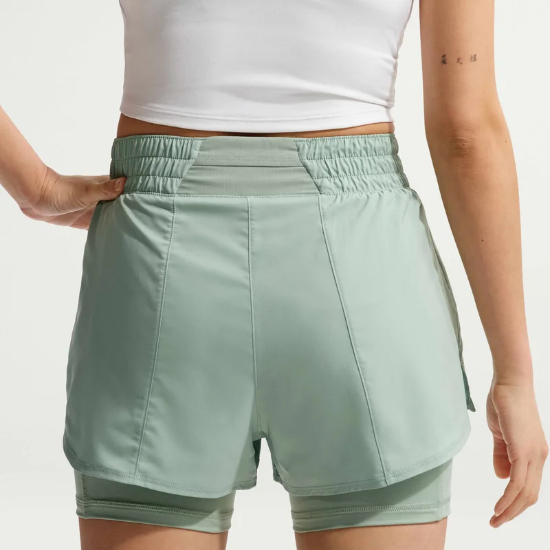 Nike Grey Women's Dri-FIT One High-Waisted 2-in-1 Shorts for Women | Best Price UAE
