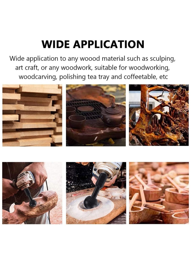 Y&D Spherical Rotary Burr, Carbon Steel Wood Carving Polishing Engraving Drilling Bit Grinding Head, 14mm Head for 115/125 Angle Grinder - Image 5