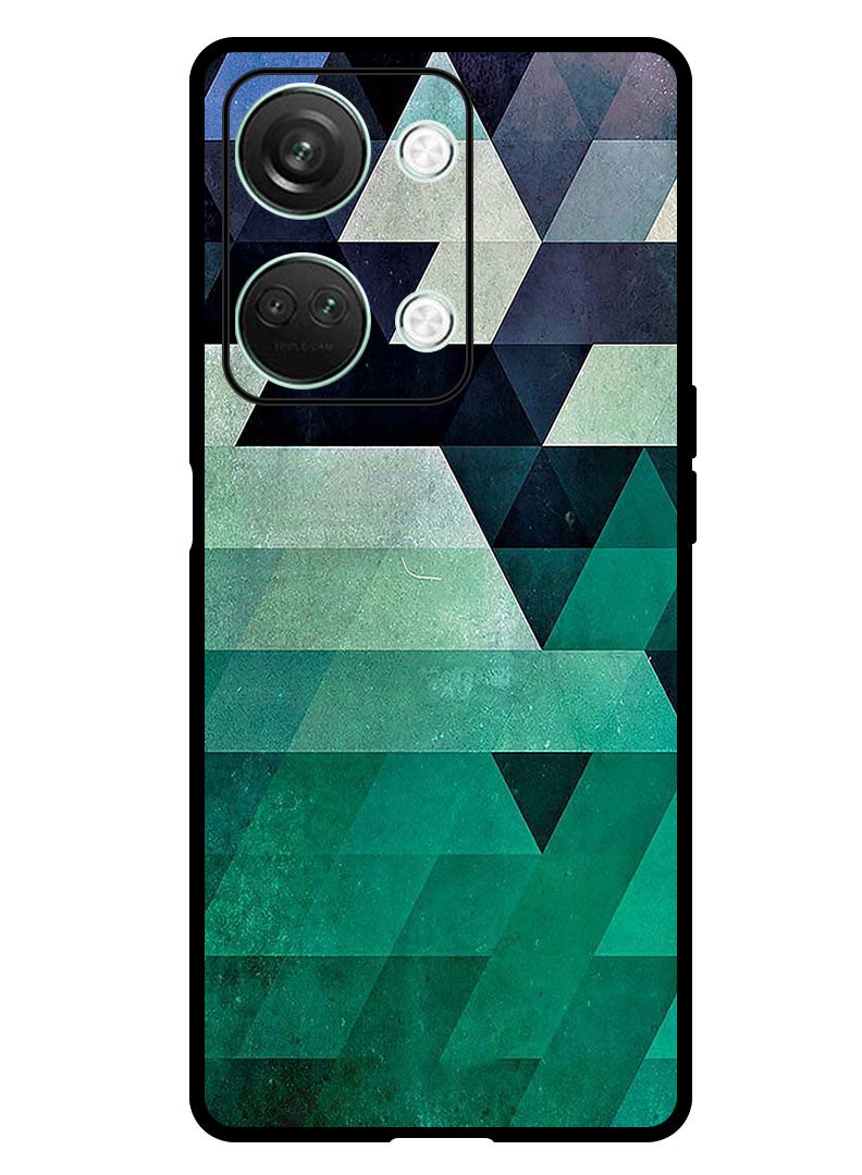 Theodor Protective Case Anti Scratch Shock Proof Bumper Cover For OnePlus Nord 3 Triangle Seacolor Pattern - Image 1