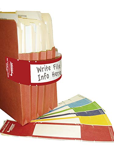 Tabbies File Pocket Handles, 9.63 X 2, Red/White, 4/Sheet, 12 Sheets/Pack - Image 4