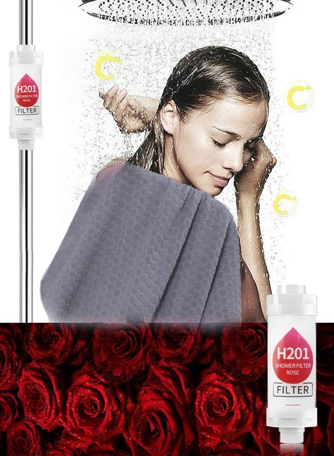 Shower Filter with Vitamin C, Helps Dry Skin And Hair Loss, with Rose Scent Fragrance  Chlorine Removal - Rust Removal - Relaxing Aromatherapy - Non-Toxic - Image 3