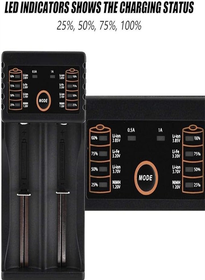 LII-202 Smart USB Battery Charger for NiMH/Cd, A, AA, AAA, SC and Li-Ion Rechargeable Batteries 18650, 26650, 16340, 14500, 22650, 17500, 18350, 10440, 17670, 18490 etc. - Image 2