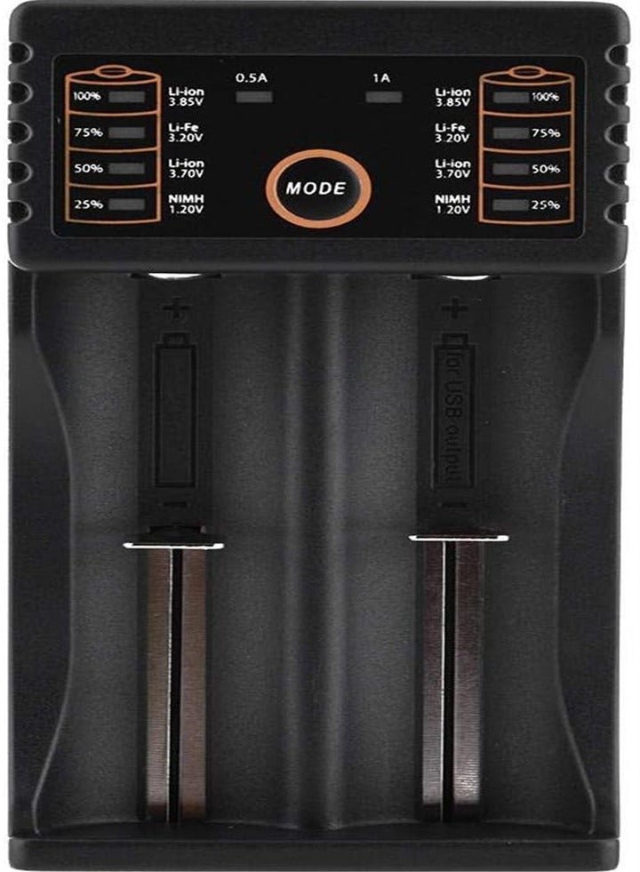 LII-202 Smart USB Battery Charger for NiMH/Cd, A, AA, AAA, SC and Li-Ion Rechargeable Batteries 18650, 26650, 16340, 14500, 22650, 17500, 18350, 10440, 17670, 18490 etc. - Image 5