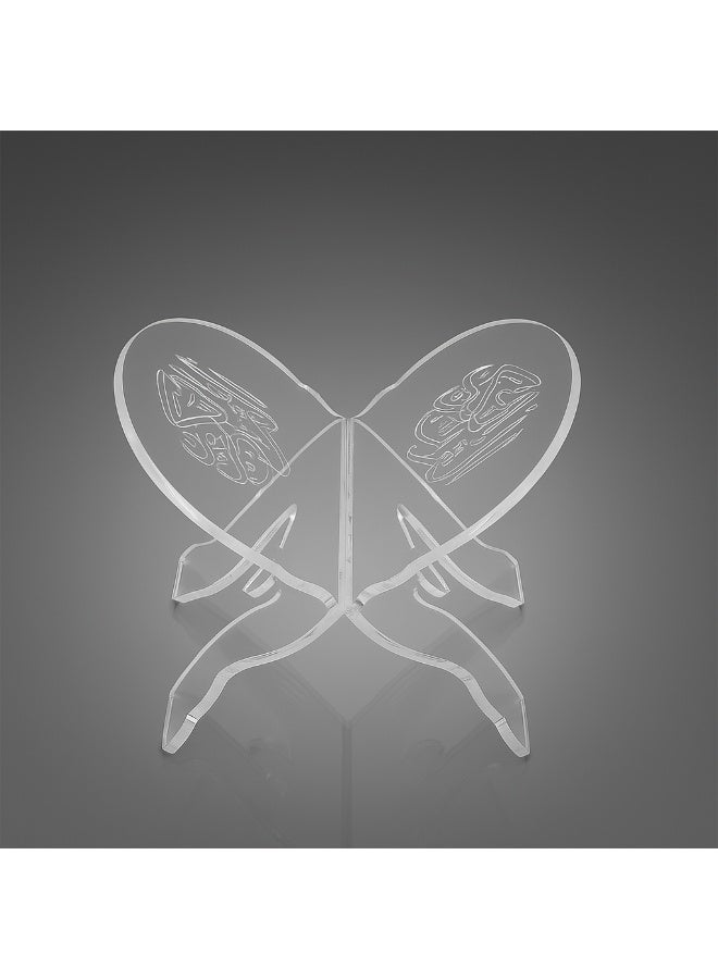 Acrylic Holy Quran Stand | Transparent Rehal Stand with Arabic Calligraphy | Modern Quran Holder | Elegant Design | Islamic Gift for Ramadan, Eid, Birthdays (8x6) - Image 4