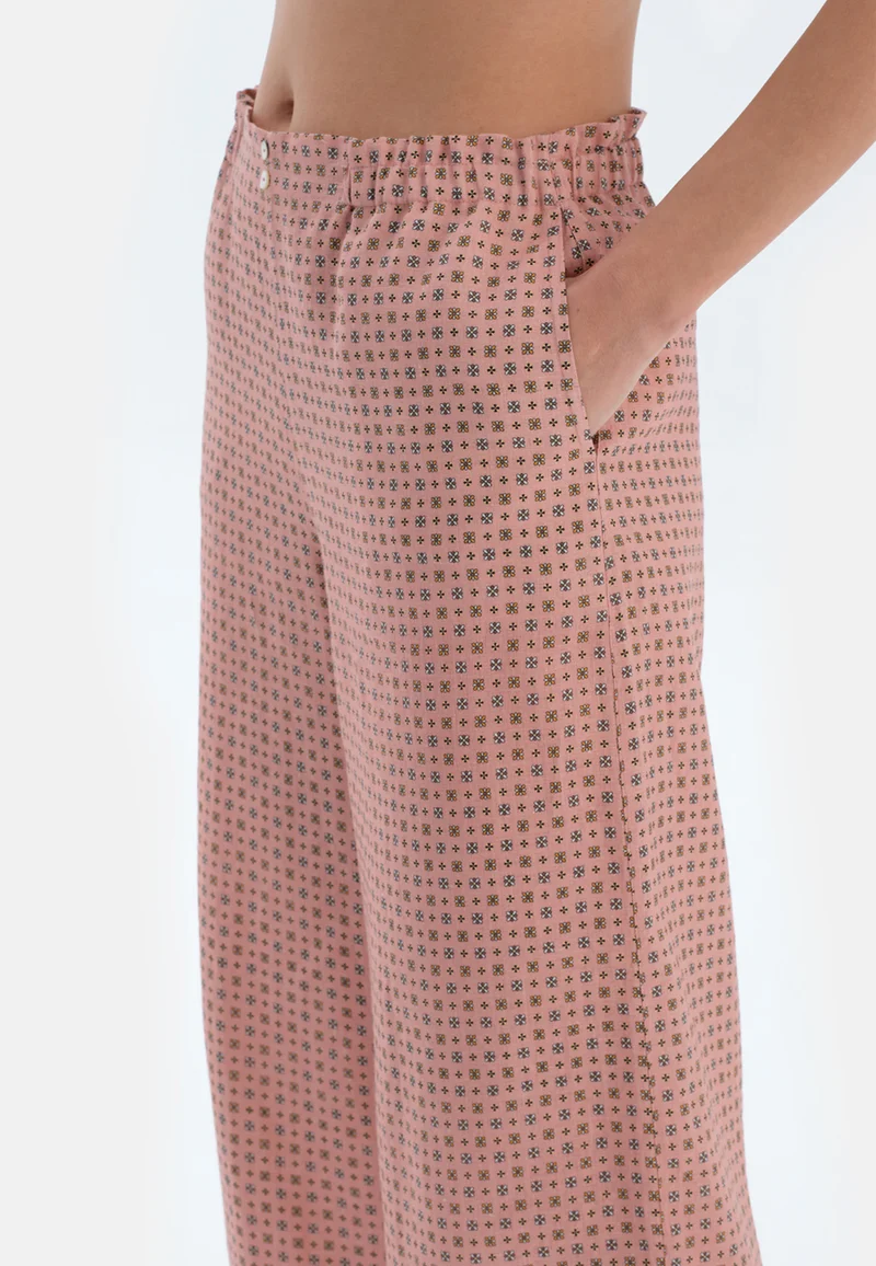 dagi  Regular/Classic Fit T-shirt & Trousers Pajama Sets Crew Neck Cotton Blend Sleepwear for Women | Best Price UAE