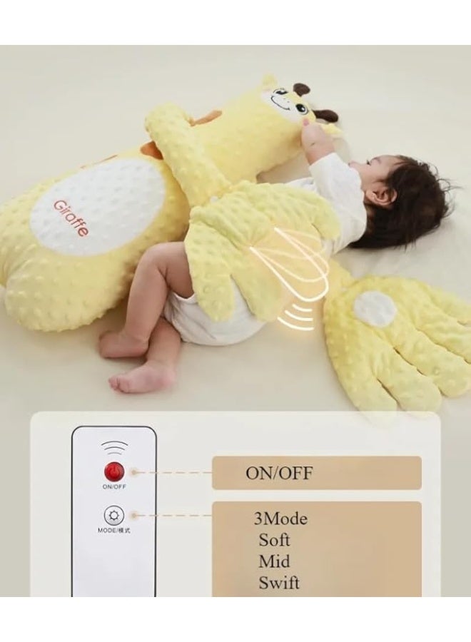 DUNISO ألعاب نوم بات للأطفال، وسائد استرخاء، دمى مهدئة للنوم (مع وسادات راحة أوتوماتيكية)، وسائد يدوية أوتوماتيكية للتحكم عن بُعد على شكل كرتوني لطيف، يمكن احتضانها وتهدئتها للنوم، يمكن تسخينها، تساعد على النوم وتمنع الخوف (غزال أصفر) - Image 5