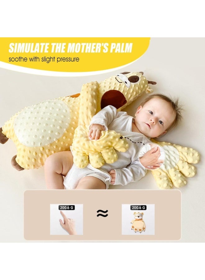 DUNISO ألعاب نوم بات للأطفال، وسائد استرخاء، دمى مهدئة للنوم (مع وسادات راحة أوتوماتيكية)، وسائد يدوية أوتوماتيكية للتحكم عن بُعد على شكل كرتوني لطيف، يمكن احتضانها وتهدئتها للنوم، يمكن تسخينها، تساعد على النوم وتمنع الخوف (غزال أصفر) - Image 3