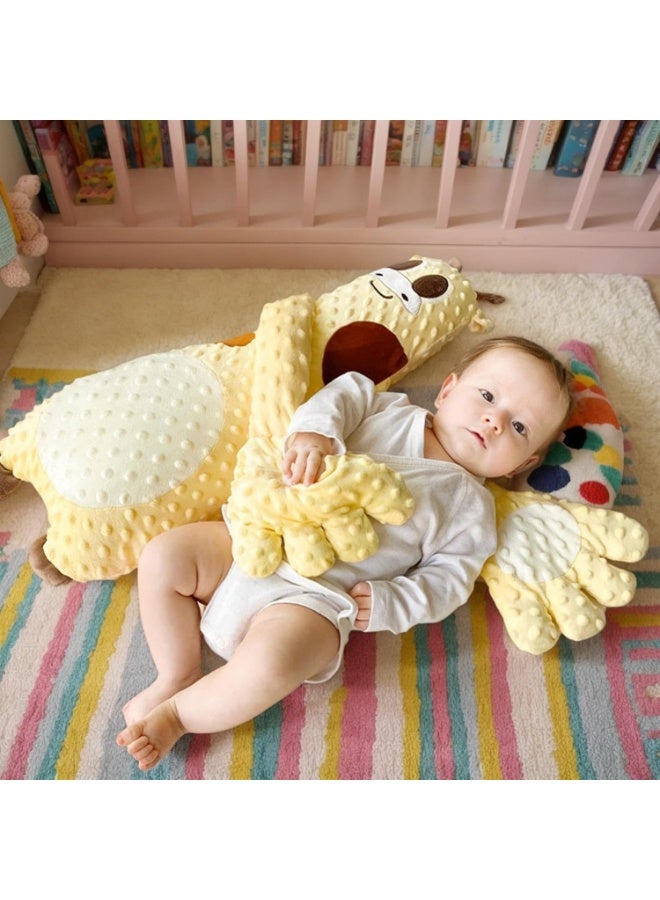 DUNISO ألعاب نوم بات للأطفال، وسائد استرخاء، دمى مهدئة للنوم (مع وسادات راحة أوتوماتيكية)، وسائد يدوية أوتوماتيكية للتحكم عن بُعد على شكل كرتوني لطيف، يمكن احتضانها وتهدئتها للنوم، يمكن تسخينها، تساعد على النوم وتمنع الخوف (غزال أصفر) - Image 2