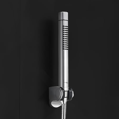 Hindware Italian Collection F500007CP 2-Flow Hand Shower for Bathroom | Brass Material | Chrome Plated | Wall Hook | Air Water Saving Technology | 2-modes of Shower - Jet Flow & Rain Flow - Image 1