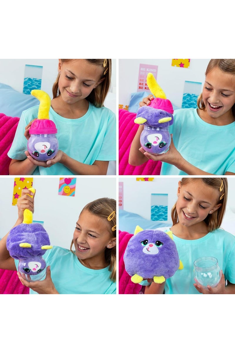 Basic Fun Misfittens Merkitties Fishbowl Plush - Collectible Squishy Cat Toy (Basic Fun) - Image 2