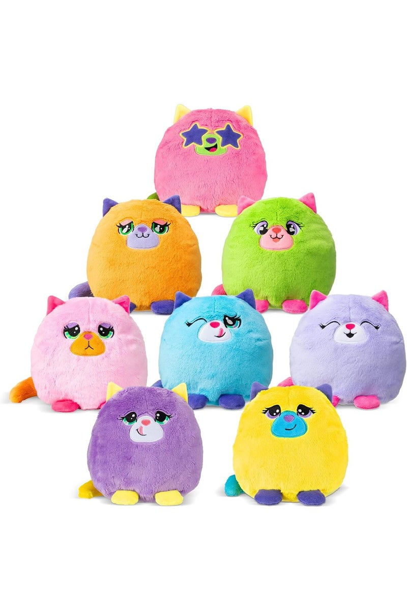 Basic Fun Misfittens Merkitties Fishbowl Plush - Collectible Squishy Cat Toy (Basic Fun) - Image 1
