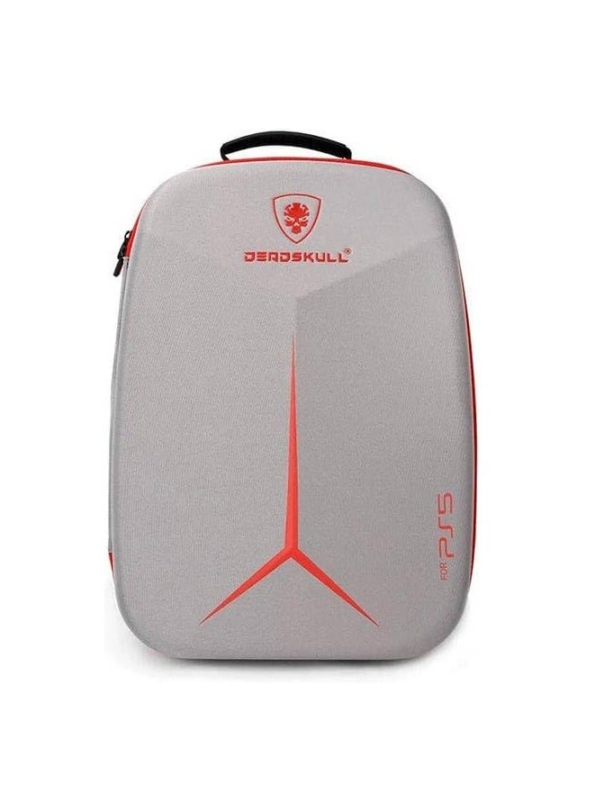 DEADSKULL Carrying Case for PS5/PS5 Pro/PS5 Slim , Game Backpack for PS5, Large Capacity Storage Bag Compatible with PlayStation 5 Controller Console Accessories (Gray, PS5 FAT) - Image 1