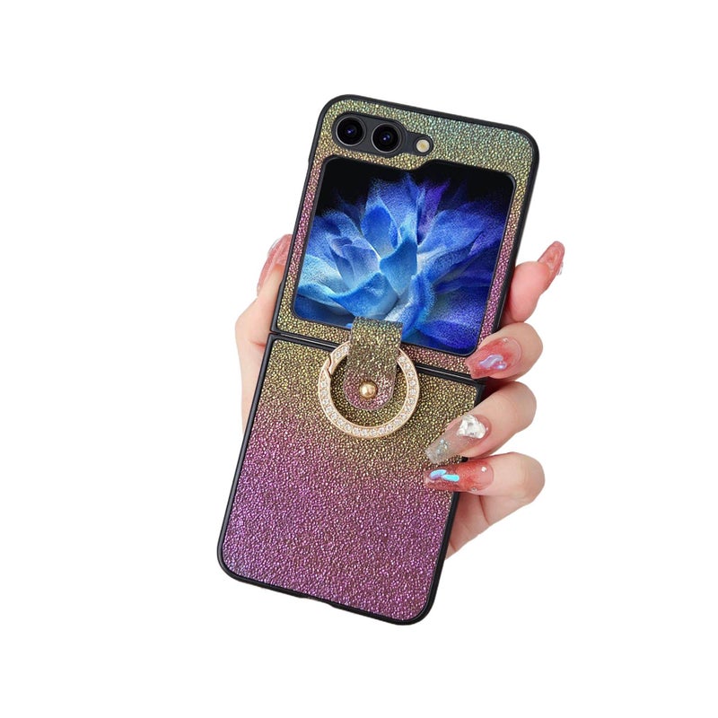 Protective Case | PC | Drop Protection | Ring Holder | White | Shockproof Cover for Samsung Galaxy Z Flip 7 - Image 3