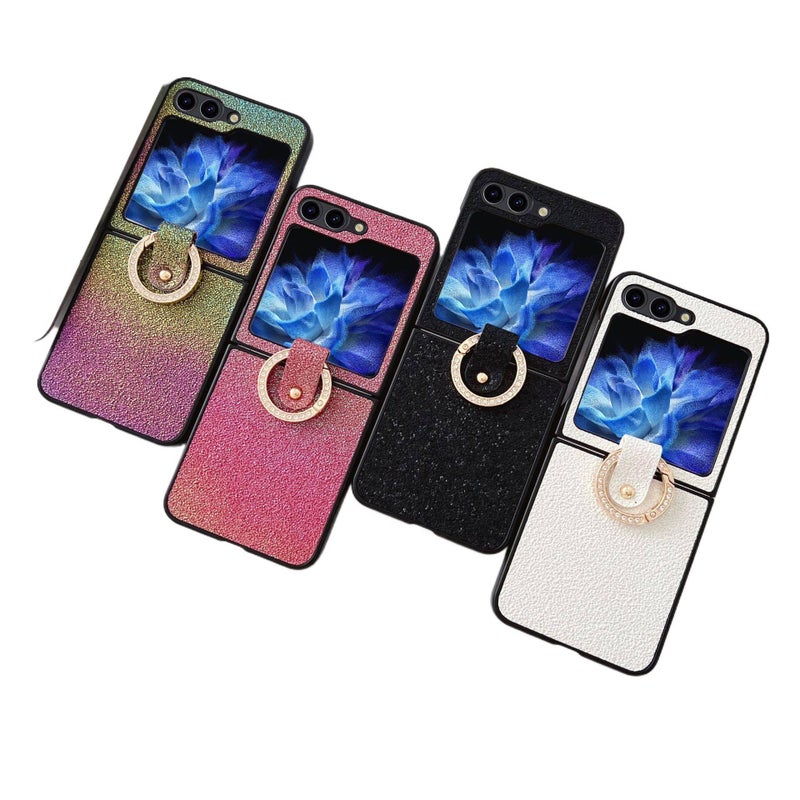 Protective Case | PC | Drop Protection | Ring Holder | White | Shockproof Cover for Samsung Galaxy Z Flip 7 - Image 2