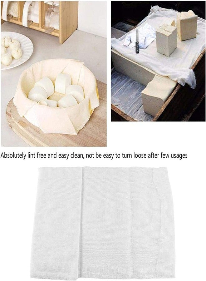YSSZAM 3 Pcs White Lint Free Cotton Cheese Cloth Cheesecloth for Cookcomfortable Cheesecloth for Strainsauces 2 Yards Simple and Sophisticated Design Cheese Makers - Image 4