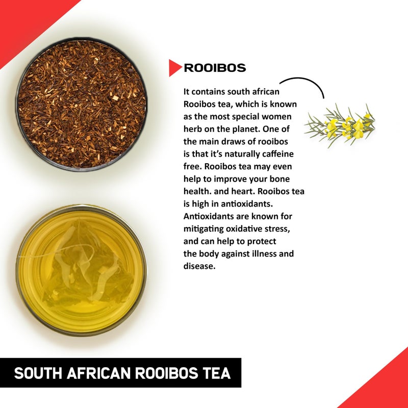 TEACURRY South African Rooibos Tea (200g + Infuser |2 Month Pack) - Helps to Support Heart Wellness | Rooibos Herbal Tea - Image 2