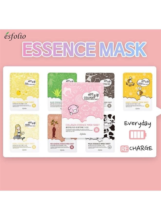 esfolio Pure Skin Mask Box, Collagen Essence, 11.8 Ounce  - Image 3