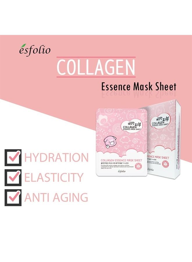 esfolio Pure Skin Mask Box, Collagen Essence, 11.8 Ounce  - Image 2