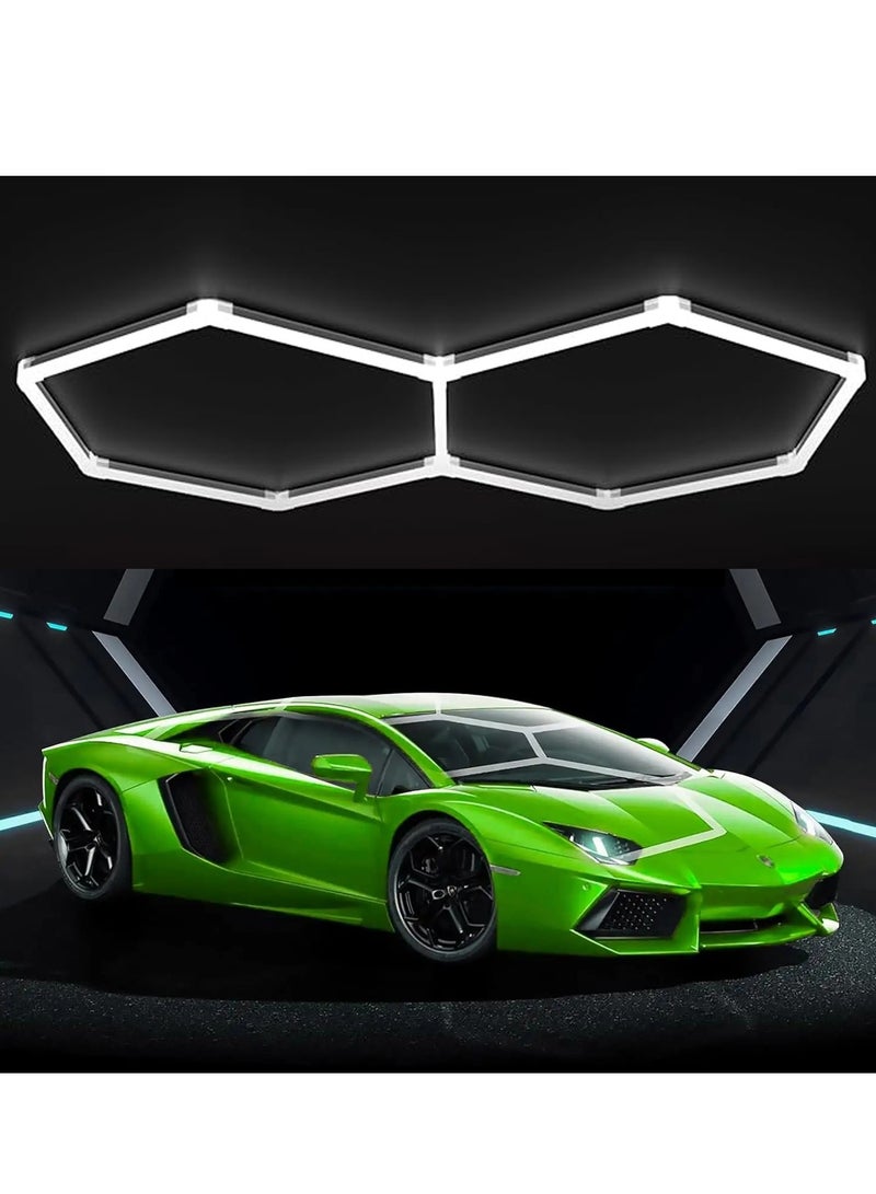 2 Hexagon DIY LED Lights, 6500K Ultra Bright, for Car Detailing, Gym, Workshops, Exhibition Hall, House - Image 1
