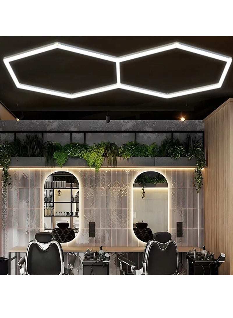 2 Hexagon DIY LED Lights, 6500K Ultra Bright, for Car Detailing, Gym, Workshops, Exhibition Hall, House - Image 2