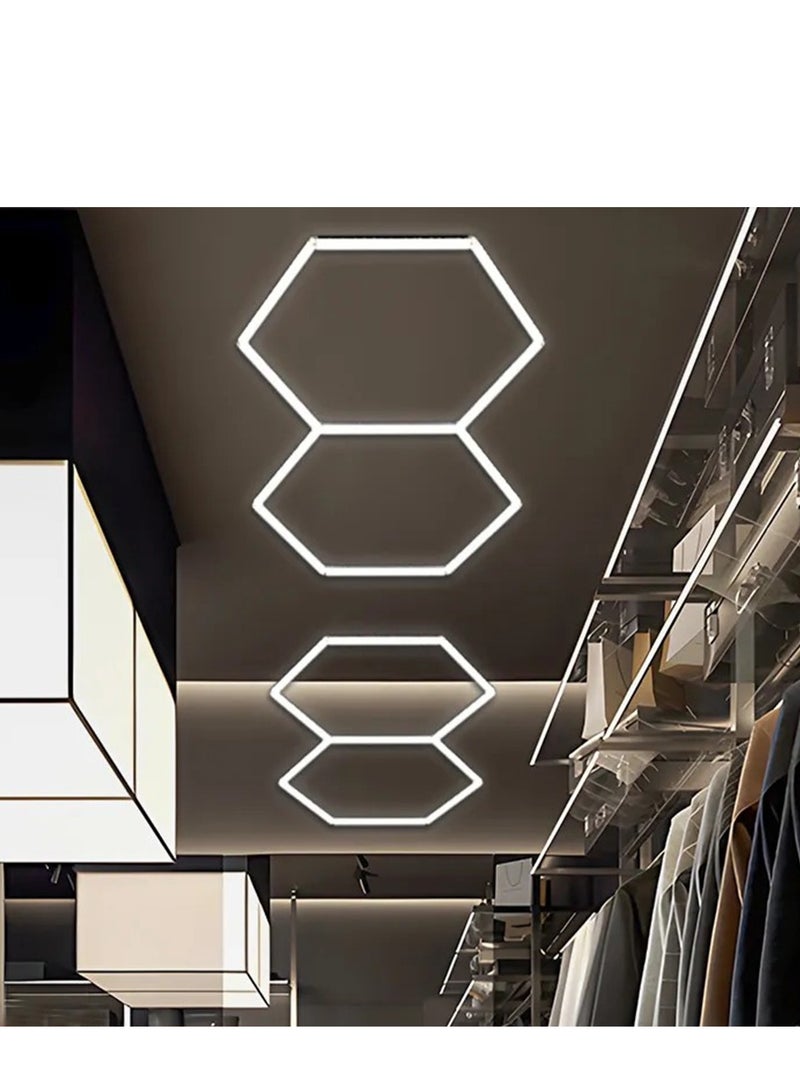 2 Hexagon DIY LED Lights, 6500K Ultra Bright, for Car Detailing, Gym, Workshops, Exhibition Hall, House - Image 3