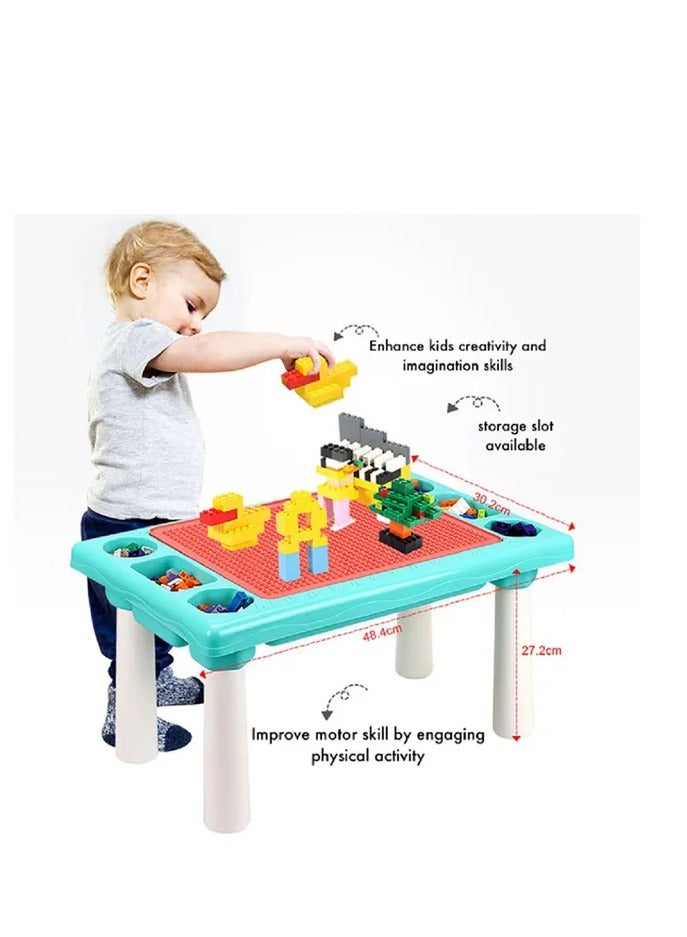 Starmarz 300-Piece Multi-Functional Toy Block Table – Multicolor