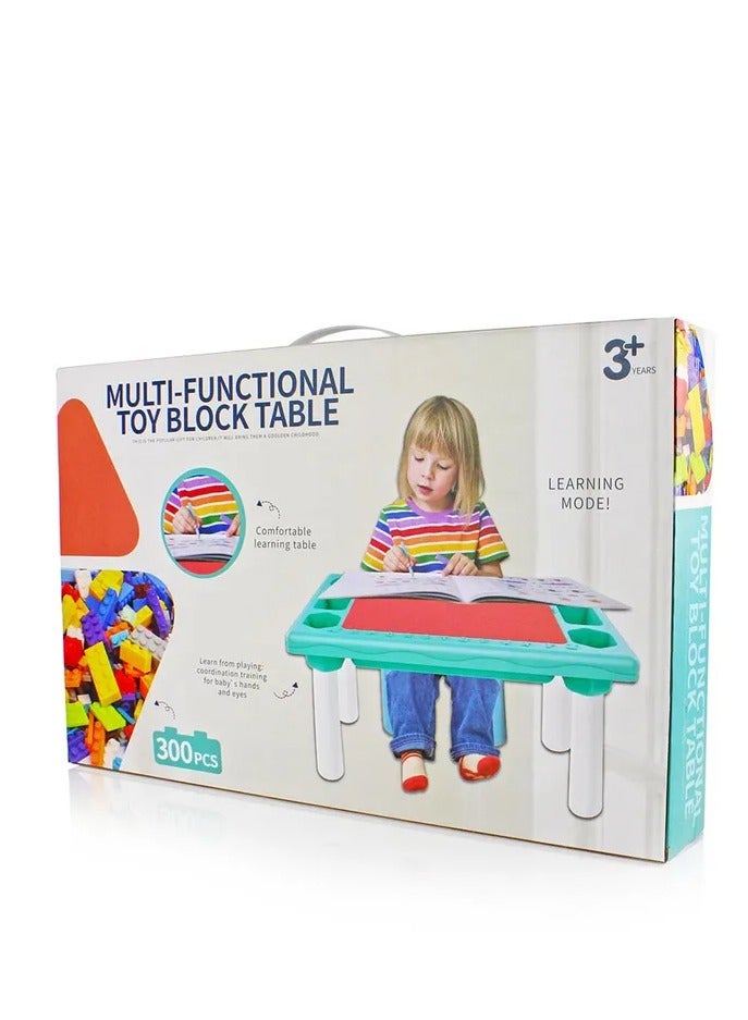 Starmarz 300-Piece Multi-Functional Toy Block Table – Multicolor
