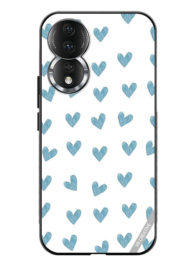 VR CREATIVE Protective Case Cover For Honor 80 Blue Heart Design Multicolour - Image 1