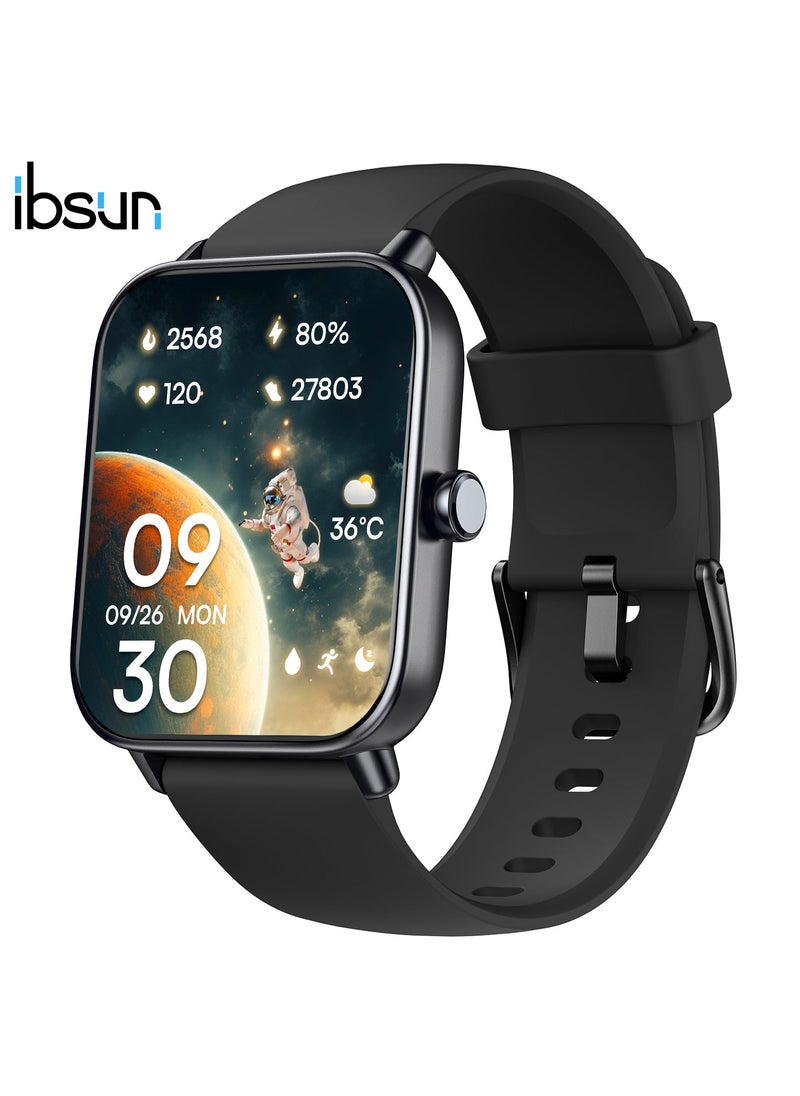 ibsun Smart Watches for Men, 1.8" Screen Activity Tracker, Heart Rate/Sleep/SpO2 Monitor, Make/Answer Calls, IP68 Waterproof  - Image 1