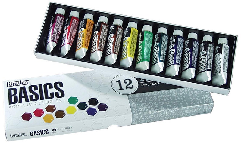 Liquitex طقم أنابيب طلاء أكريليك ليكويتكس باسيكس 12 قطعة - Image 1