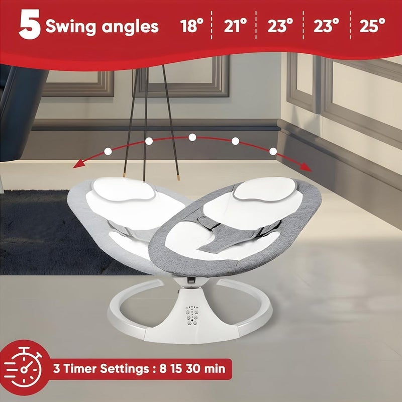 Electric Baby Rocking Chair with Bluetooth Music and Remote Control - Image 2