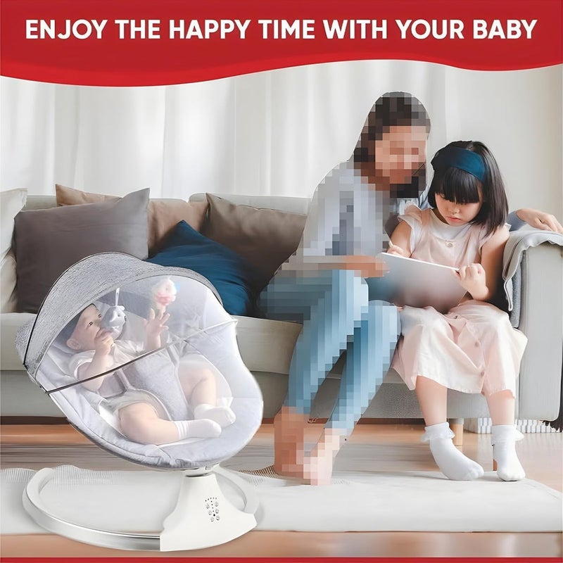 Electric Baby Rocking Chair with Bluetooth Music and Remote Control - Image 4