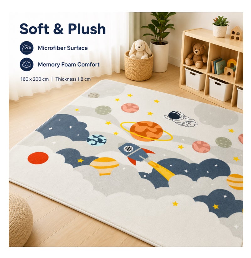 Factory Price Ayansh Space Cushion Play Mat Rug – Soft Padded Carpet with Non-Slip Backing, 160 x 200 cm - Image 3